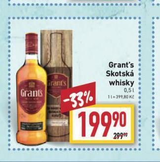 Billa Grant´s skotská whisky nabídka