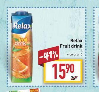 Billa Relax fruit drink nabídka