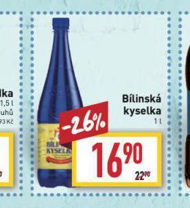 Billa Bílinská kyselka nabídka