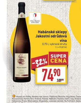 Habánské sklepy jakostní odrůdová vína