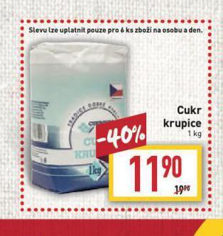 Billa Cukr krupice nabídka