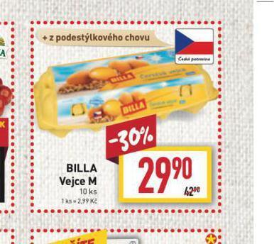 Billa Billa vejce m 10 ks nabídka