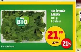 Penny Market Bio špenát balený nabídka