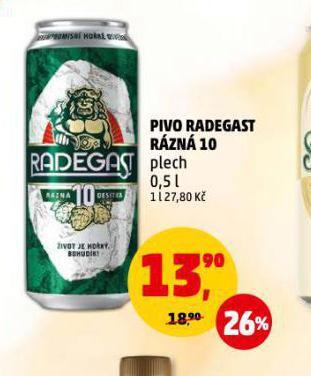 Penny Market Pivo radegast rázná 10 nabídka