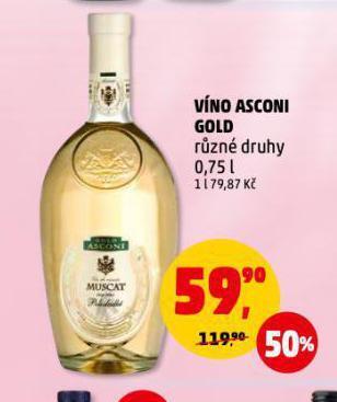 Penny Market Víno asconi gold nabídka