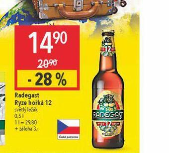 Globus Pivo radegast ryze hořká 12 nabídka