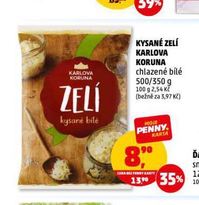 Penny Market Kysané zelí nabídka