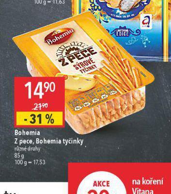 Globus Bohemia z pece, bohemia tyčinky nabídka