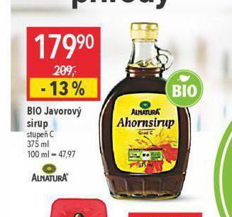 Globus Bio javorový sirup nabídka