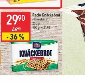 Globus Racio knäckebrot nabídka