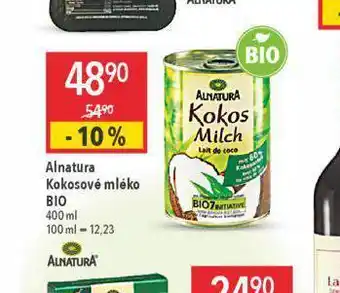 Globus Alnatura kokosové mléko nabídka