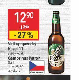 Globus Pivo velkopopovický kozel 11 nabídka