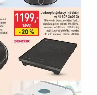 Globus Jednplotýnkový indukční vařič sencor nabídka