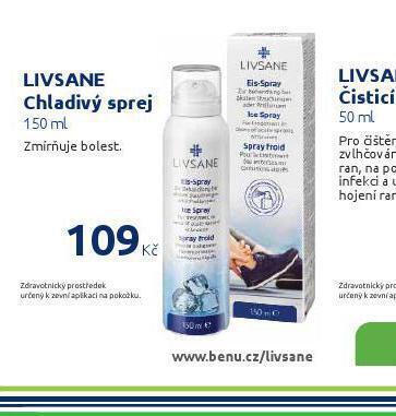 Benu Livsane chladivý sprej nabídka