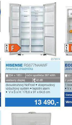 Electro World Ameriská chladnička hixsense nabídka