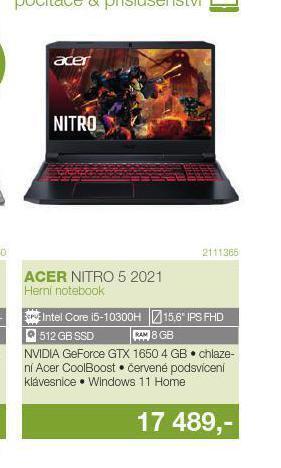 Electro World Herní notebook acer 15,6" nabídka