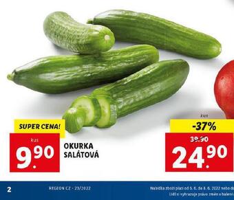 Lidl Okurka salátová nabídka