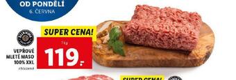 Lidl Vepřové mleté maso 100% xxl nabídka