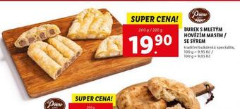 Lidl Burek s mletým hovězím masem / se sýrem nabídka