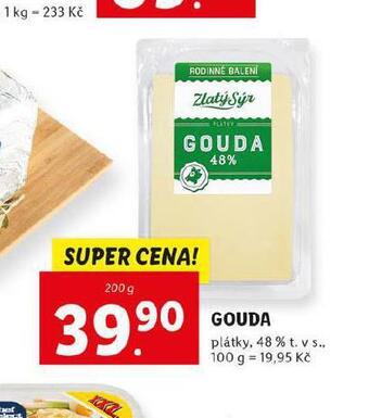Lidl Gouda nabídka
