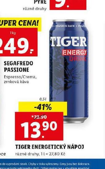 Lidl Tiger energetický nápoj nabídka