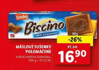 Lidl Máslové sušenky polomáčené nabídka