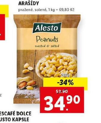 Lidl Arašídy pražené solené nabídka