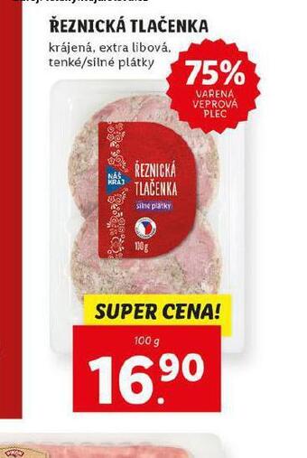 Lidl Řeznická tlačenka nabídka