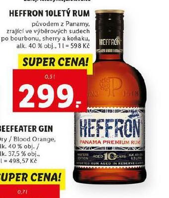 Lidl Heffron 10letý rum nabídka