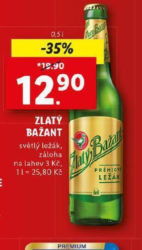 Lidl Pivo zlatý bažant nabídka