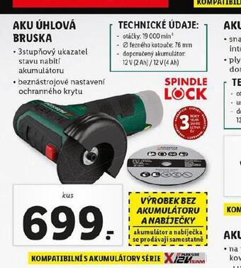 Lidl Aku úhlová bruska nabídka