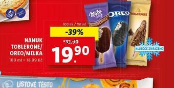 Lidl Nanuk toblerone / oreo / milka nabídka
