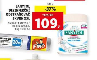 Lidl Sanytol dezinfekční odstraňovač skvrn xxl nabídka