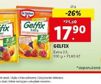 Lidl Dr. oetker gelfix extra 2:1 nabídka