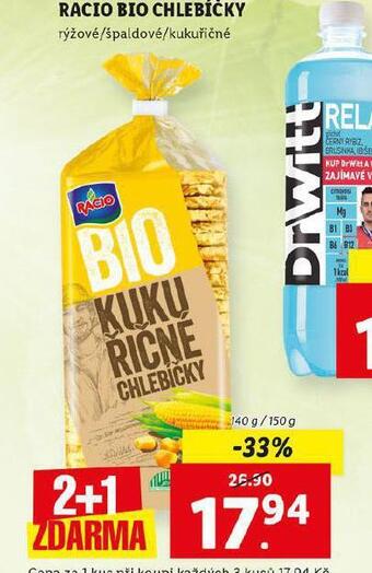 Lidl Racio bio chlebíčky nabídka