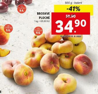 Lidl Broskve ploché nabídka