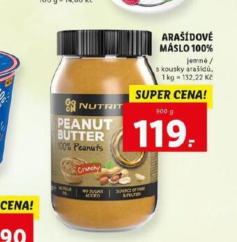 Lidl Arašídové máslo 100% nabídka