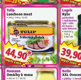 Norma Tulip luncheon meat nabídka