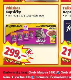 Norma Whiskas kapsičky pro kočky nabídka