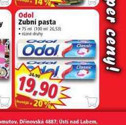 Norma Odol zubní pasta nabídka