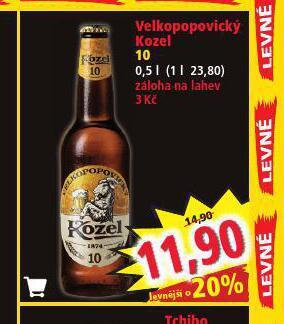 Norma Pivo velkopopovický kozel 10 nabídka