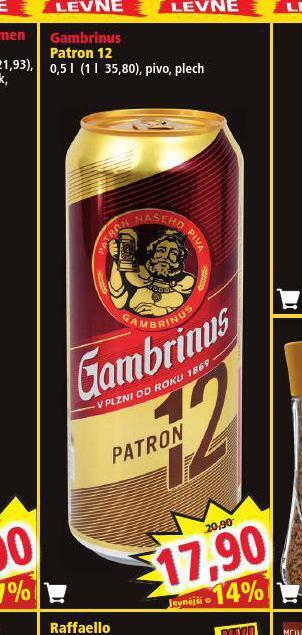 Norma Pivo gambrinus patron 12 nabídka