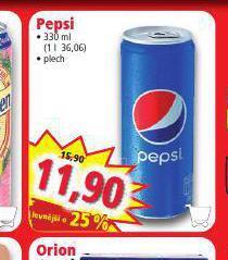 Norma Pepsi 330 ml nabídka