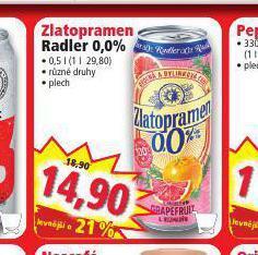 Norma Zlatopramen 0,0% radler nabídka