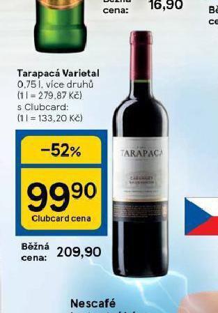 Tesco Tarapacá varietal nabídka