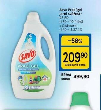 Tesco Savo prací gel nabídka