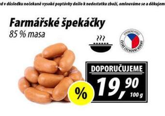 ZEMAN Farmářské špekáčky nabídka