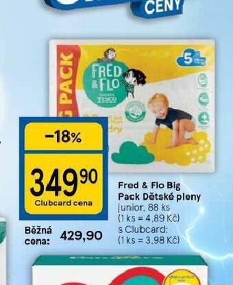 Tesco Fred & flo dětské pleny nabídka