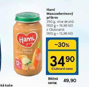 Tesco Hami masozeleninový příkrm nabídka