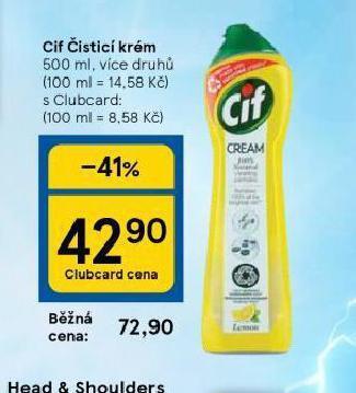 Tesco Cif čistící krém nabídka